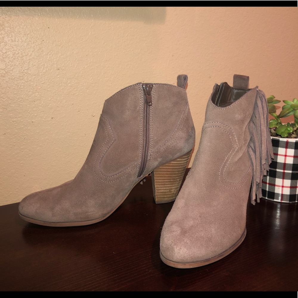 Steve Madden fringe booties